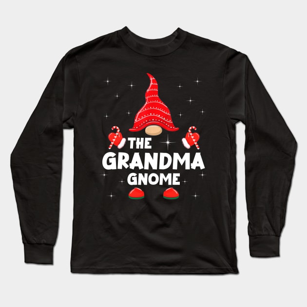 The Grandma Gnome Matching Family Christmas Pajama Long Sleeve T-Shirt by Foatui